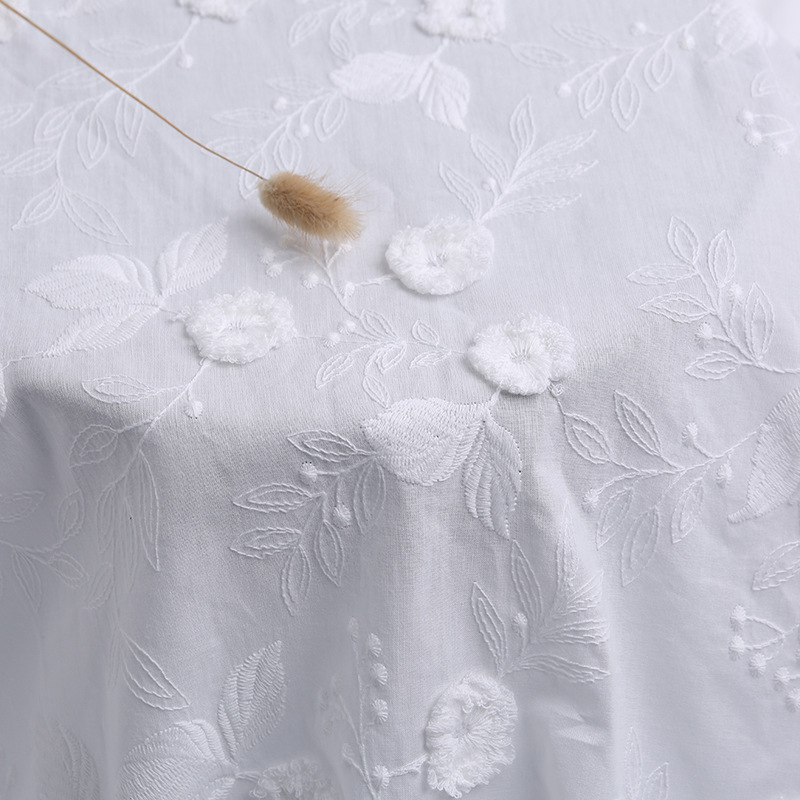 Three-Dimensional Embroidered Cotton Embroidered Spring and Summer Top Dress Fabric