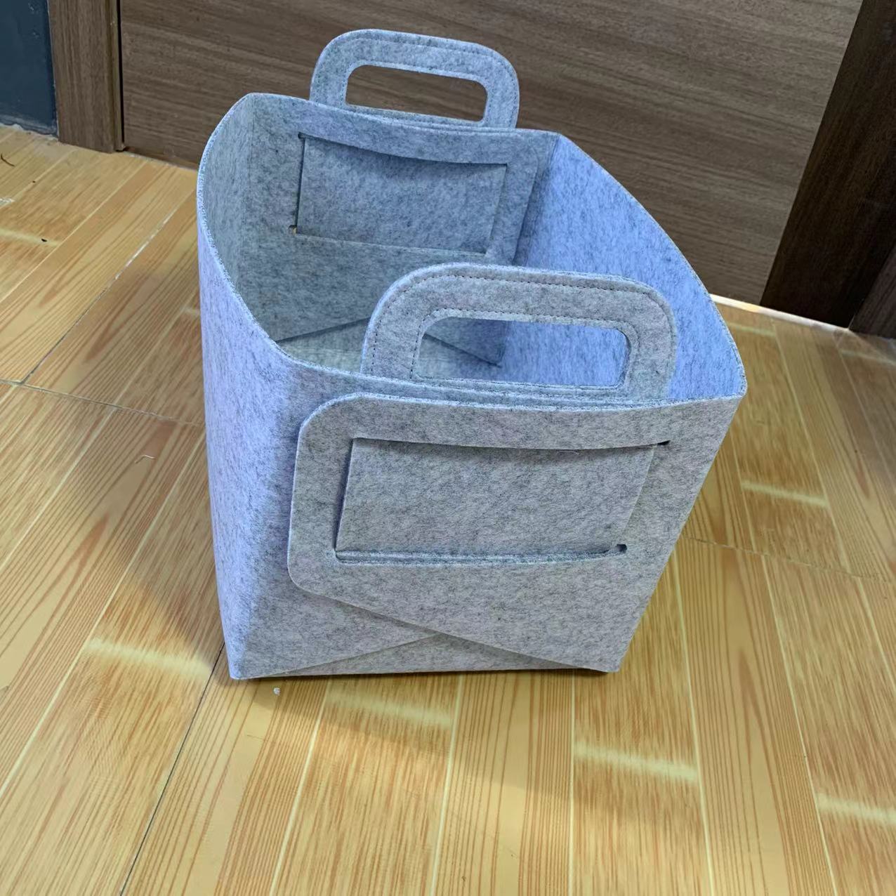 Supply Felt storage basket foldable large capacity dirty clothes basket portable sundries storage basket Felt toy basket