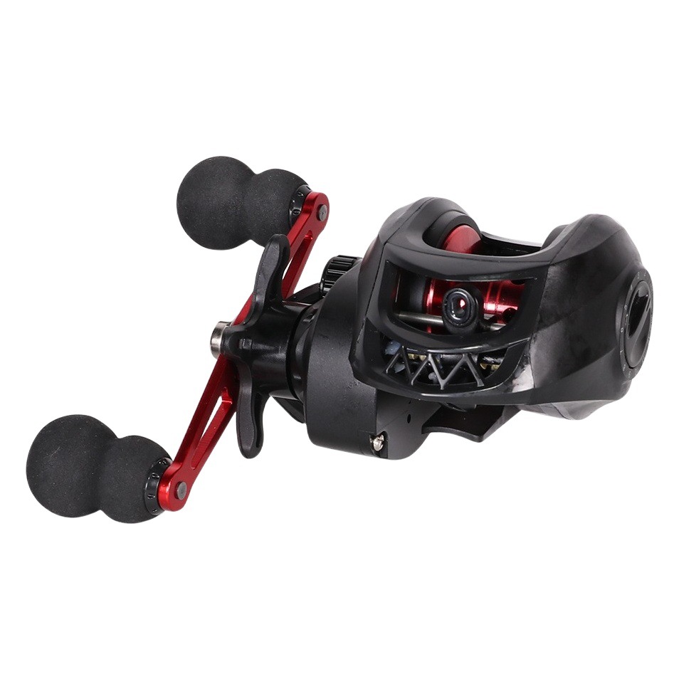 Cross-border anti-blast line metal black red micro-object Luya drip wheel Luya pole far horse mouth cocking wheel drip wheel fishing gear