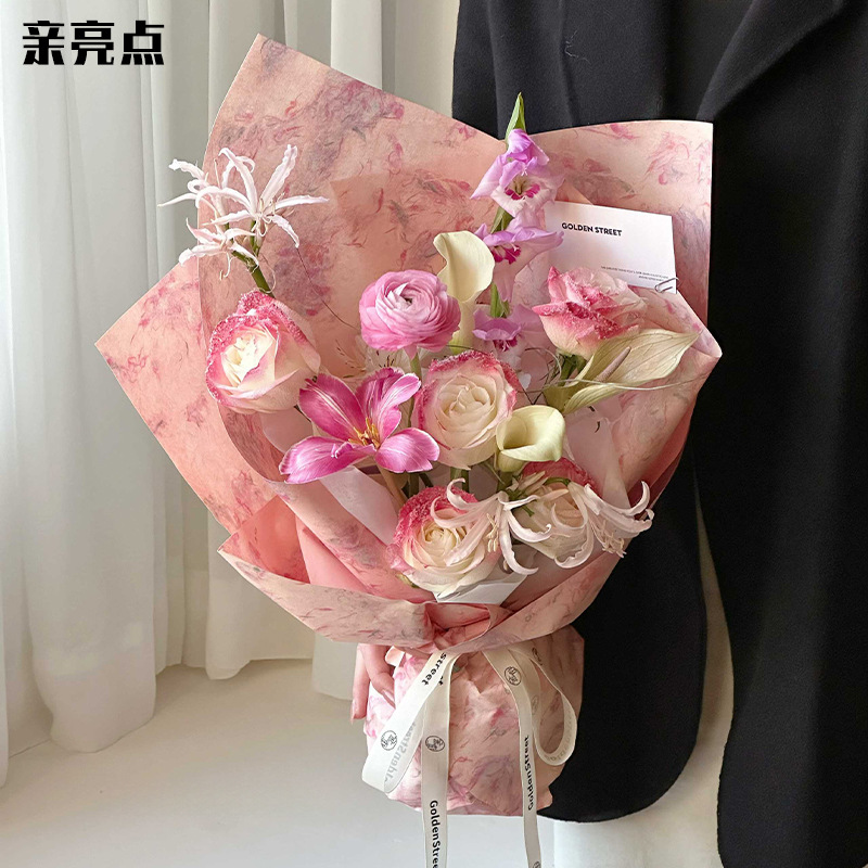 Antique Paper Thickened Fenghua Paper Waterproof Kneading Resistant Flower Wrapping Paper Flower Bundle Wrapping Paper Handmade Material Florist