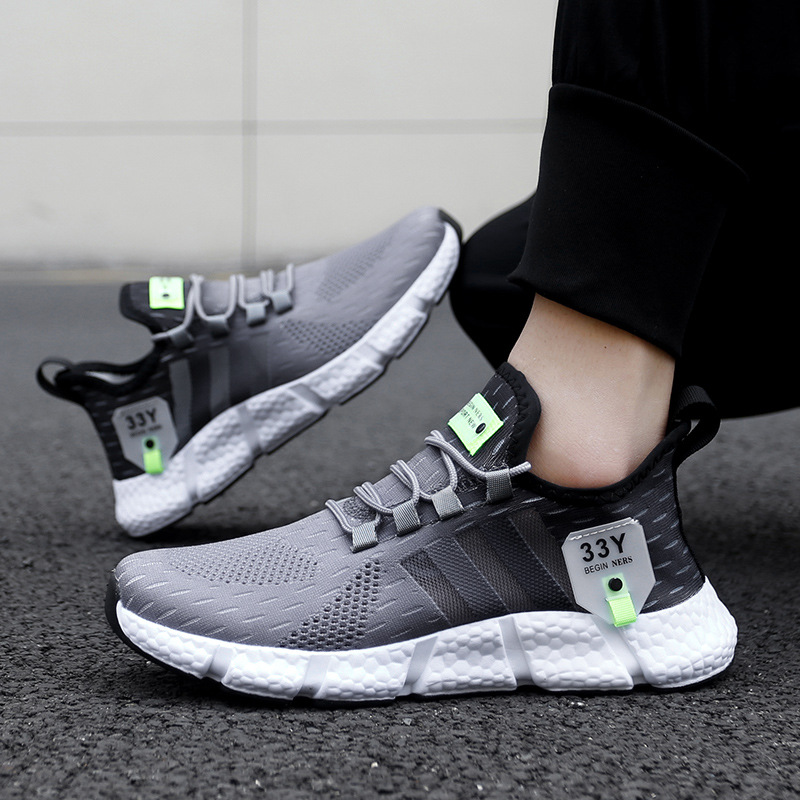 Picture of Poop foot feeling export European and American Foreign trade cut label high-end men's shoes real popcorn bottom Men's sports casual running shoes