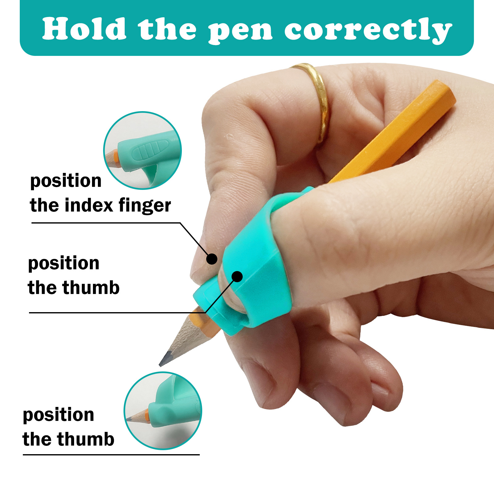 Small backpack thumb set pen holder corrector pen holder posture children students pencil pen set a generation of hair