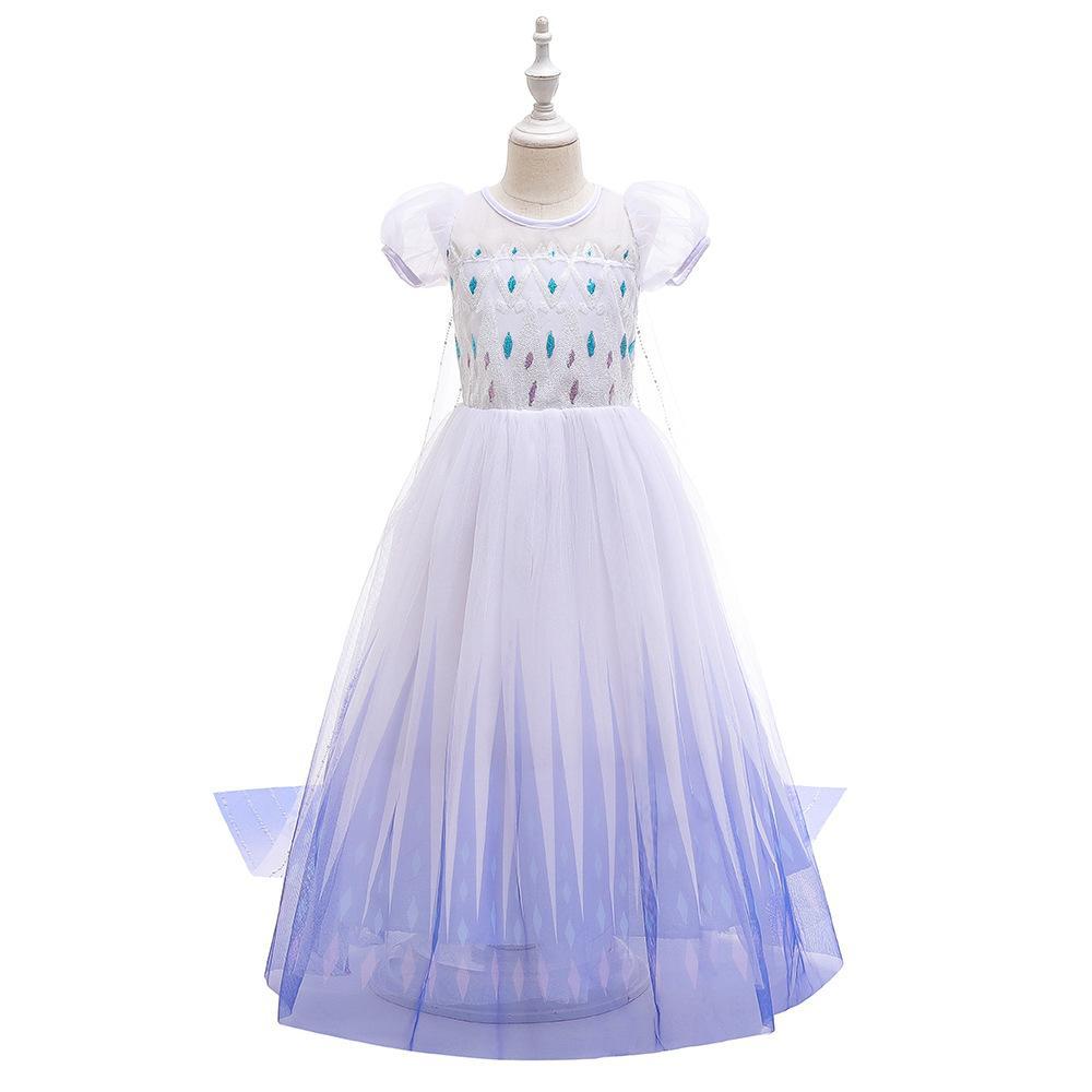 Picture of Frozen 2 Kidsren's Dress Princess Dress Girl Elsa Snowflake Dress Frozen Elsa Princess Style