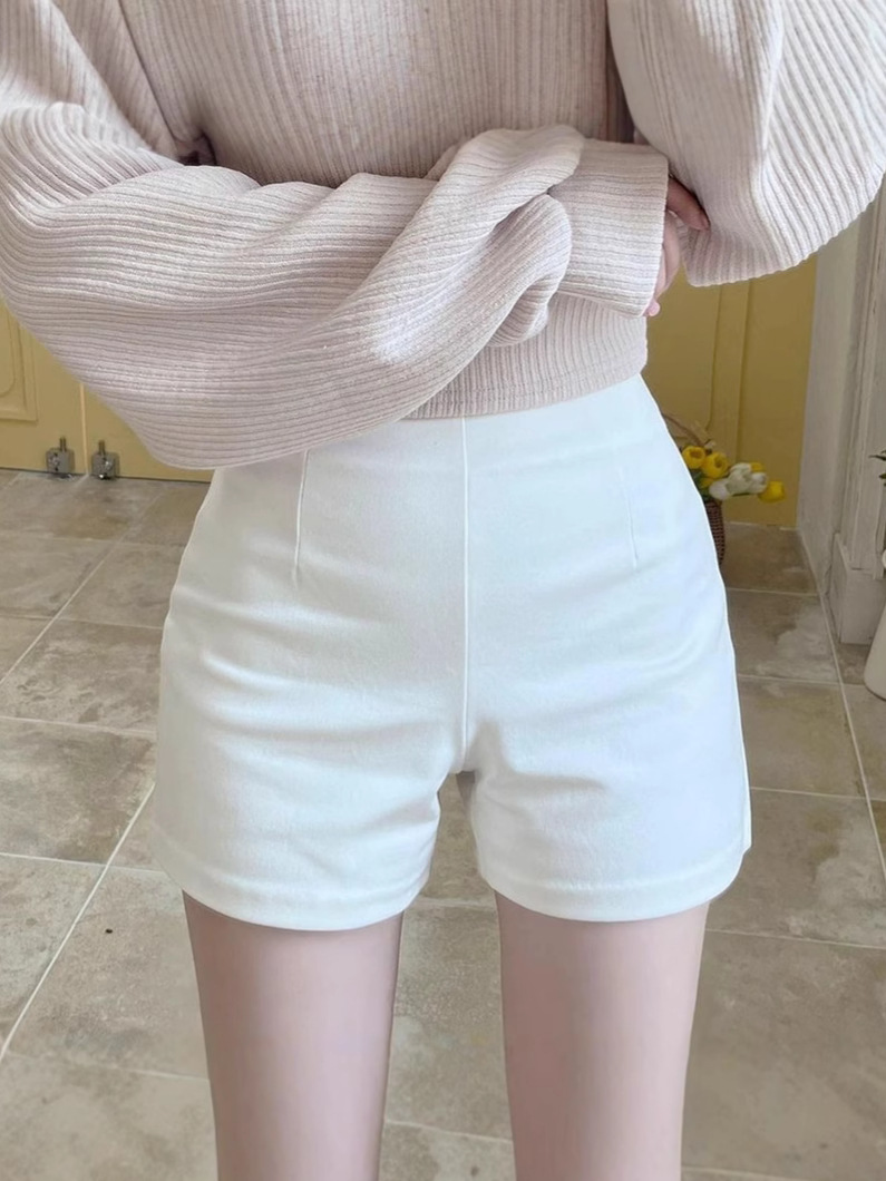 American Style Hot Girls Black High Waist Sports Shorts Women's Summer Thin A- line All-match Casual Loose Wide-leg Hot Pants