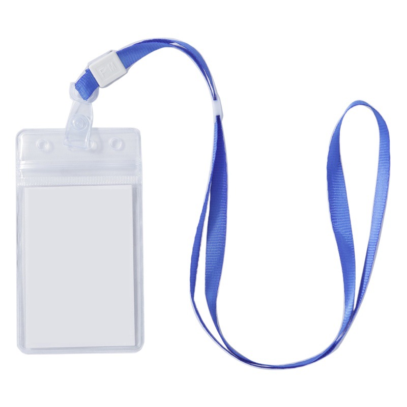 Pvc soft transparent waterproof case work card badge student card card card card holder lanyard spot wholesale