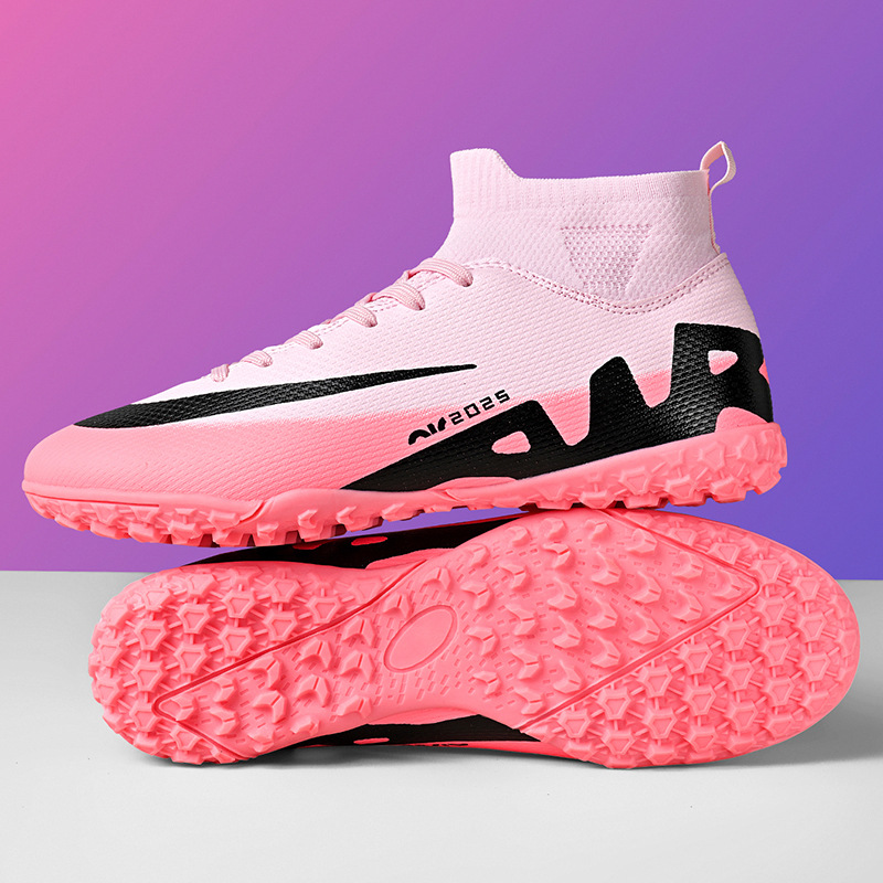 New Cross-Border 15 High-Top Soccer Shoes with Studs for Turf Ag Long Spikes for Men, Women, Children, Teenagers, and Students Training Shoes