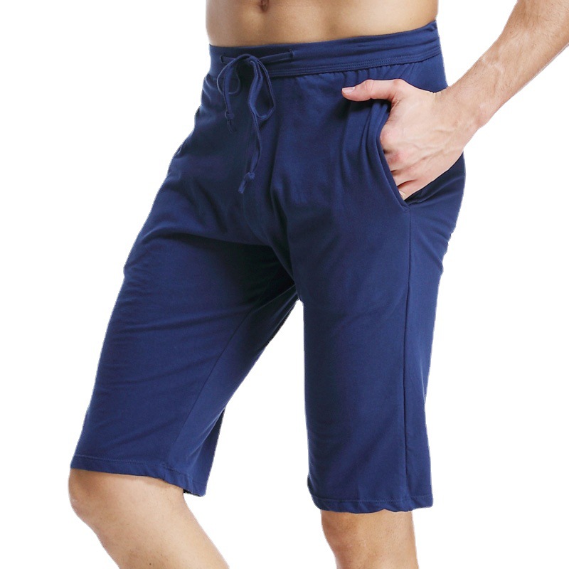Thin Cotton Shorts Men's Loose Home Pajama Pants Men's Summer Bottoming Casual Comfortable Outer Wear Home Pants