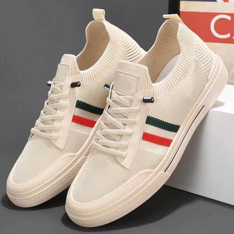 Men's shoes, spring/autumn new breathable mesh panel shoes, lazy one-foot labor protection work shoes, casual canvas shoes
