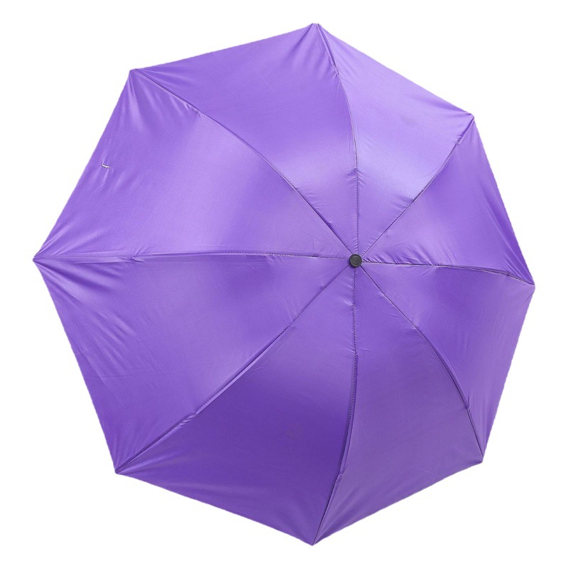 Creative three fold down silver umbrella portable sunshade UV sun umbrella can be printed logo