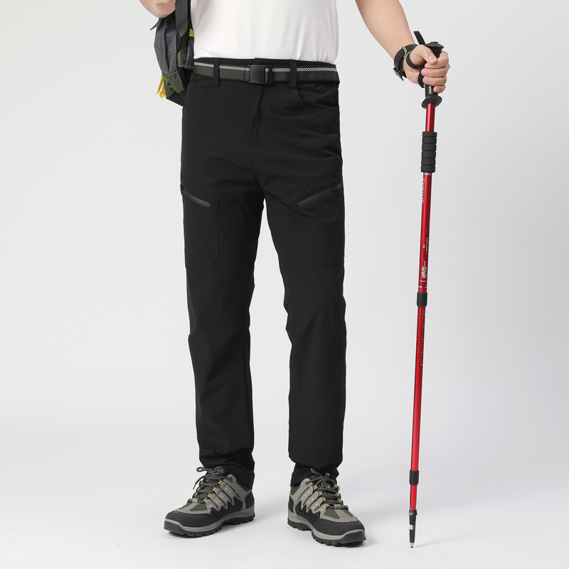 Quick-drying pants men's summer light climbing pants hiking pants four-sided elastic thin water breathable overalls running pants tide