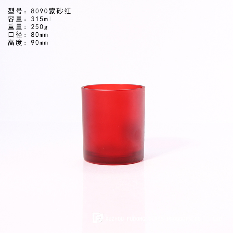 Picture of Color Frosted Candle Holder Glass Aromatherapy Candle Cup Creative Fashion Candle Jar DIY Aromatherapy Candle Holder with Lid for Home