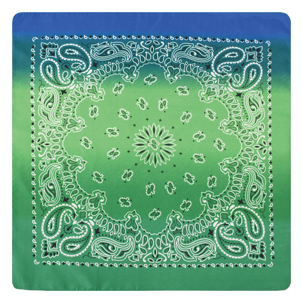 Picture of Cross-border wholesale polyester double cashew gradient riding bandana headscarf outdoor hip hop square scarf wholesale