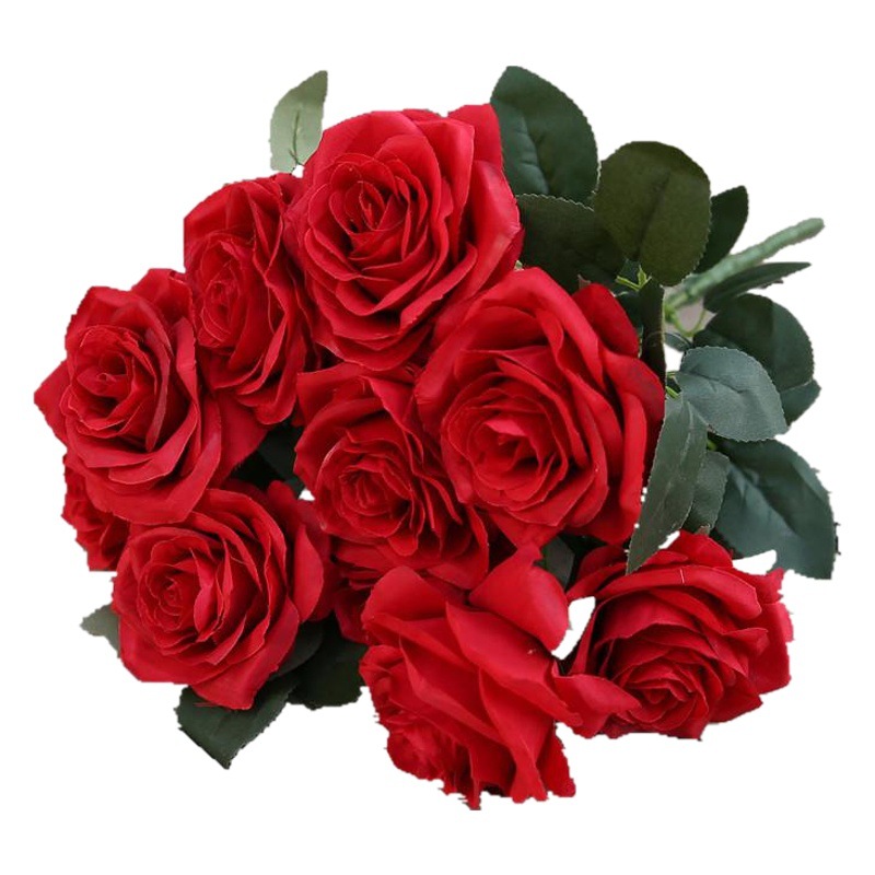 Wholesale 10 French Simulated Rose Bouquets, Wedding Decorative Flowers, Home Furnishings, Simulated Rose Bouquets