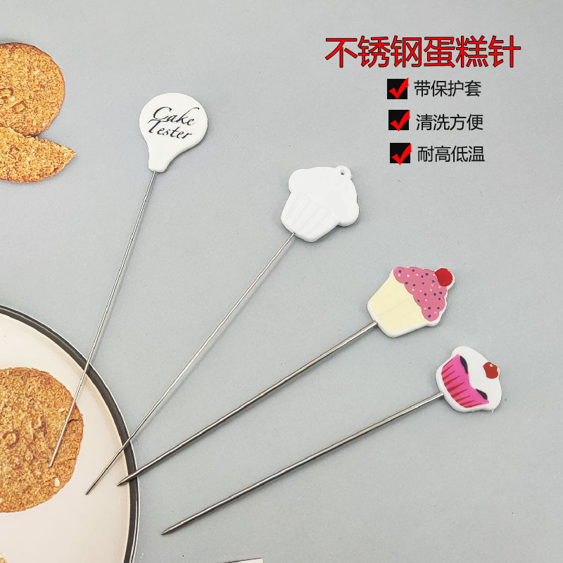 Manufacturer Wholesale Stainless Steel Cake Test Needle Thermometer Detector Cake Biscuit Baking Test Baking Tool