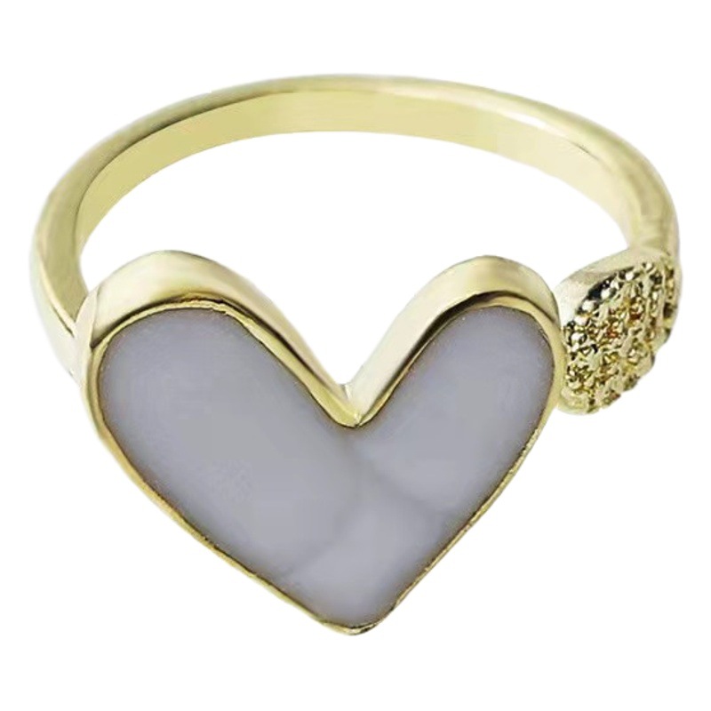 2022 new heart-shaped ring women's fashion high-level sense of niche design love open index finger ring