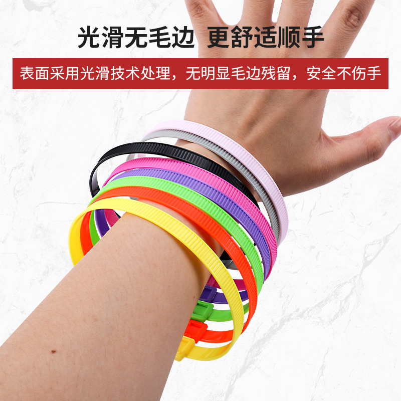 Picture of Naughty Castle special nylon cable tie color 8*350 8*400 9*400 10*450 flat buckle reverse tooth cable tie