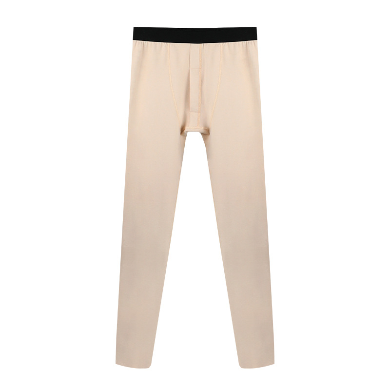 Picture of fleece-lined Thickened Warm Pants Men's Autumn and Winter Cold-proof Underwear Wool Mulberry Silk Trousle Men's Base Pants