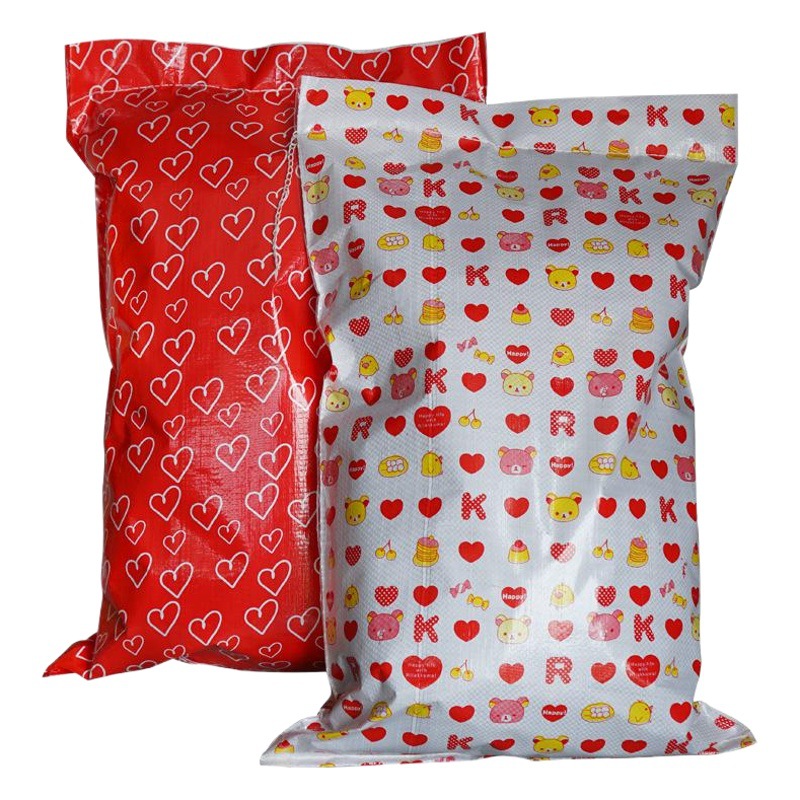 Spot coating color gift home textile quilt packaging bag logistics packaging waterproof snakeskin bag color printing woven bag