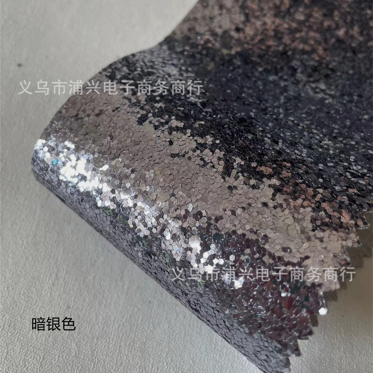 Picture of Pu Leather Glitter Coarse Powder Glitter Fabric Glitter Fabric Large and Small Hexagonal Pieces