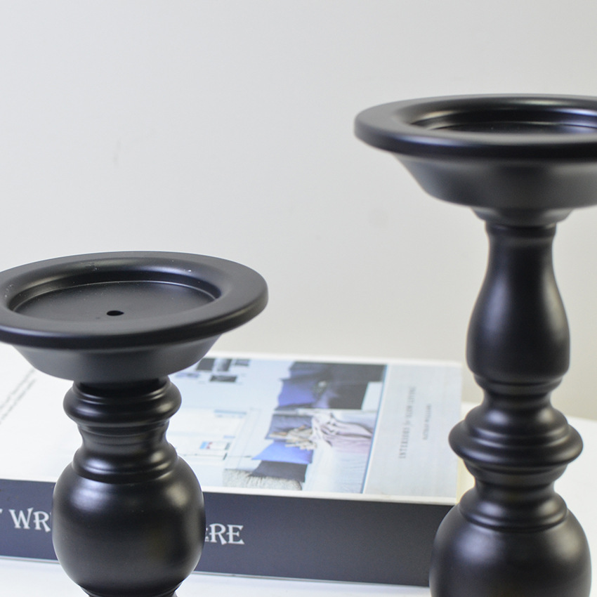 Picture of American Candlestick candlelight dinner candle Cup atmosphere decoration black iron candlestick crafts ornaments manufacturers supply