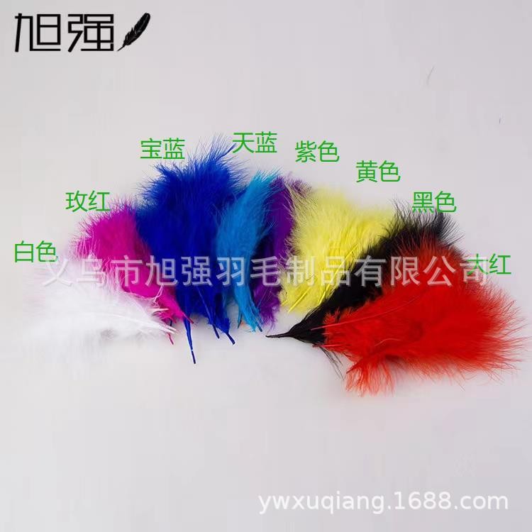 Picture of turkey feather amazon feather diy material dream catcher accessories color small feather fluffy full fleece quilt