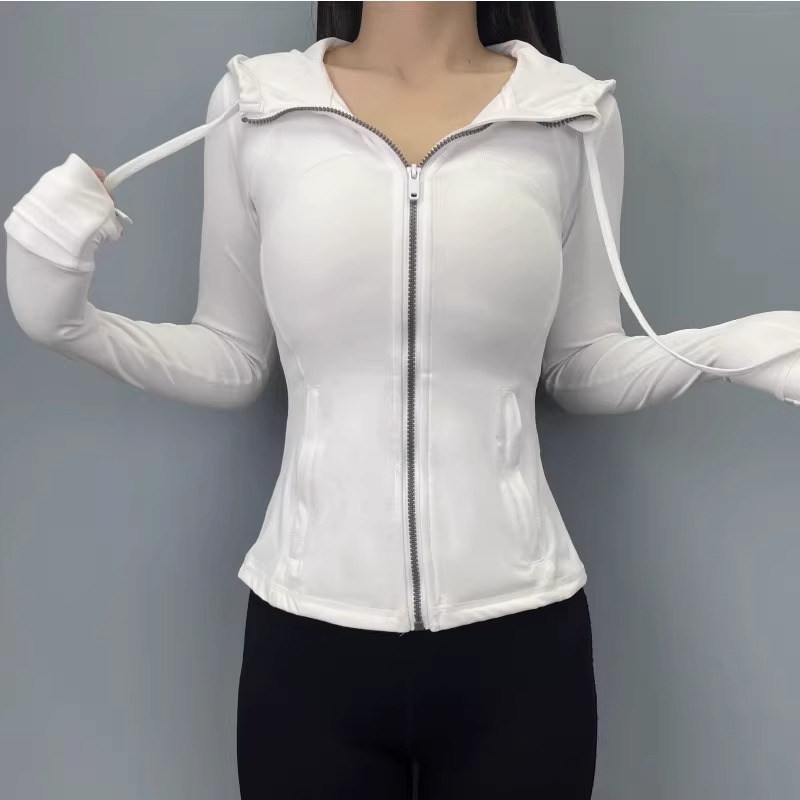 Picture of Lulu Same Style Spring and Autumn Women's Sports Jacket Yoga Clothes Top Casual Outdoor Collar Long Yoga Long Sleeve Jacket