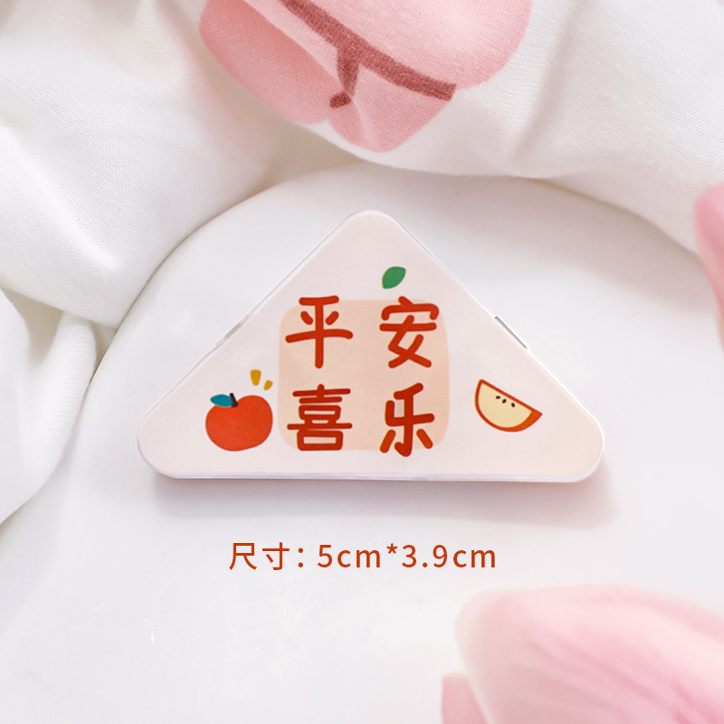 Picture of Creative inspirational text triangle clip student pp note clip acrylic document anti-roll clip test paper storage corner clip