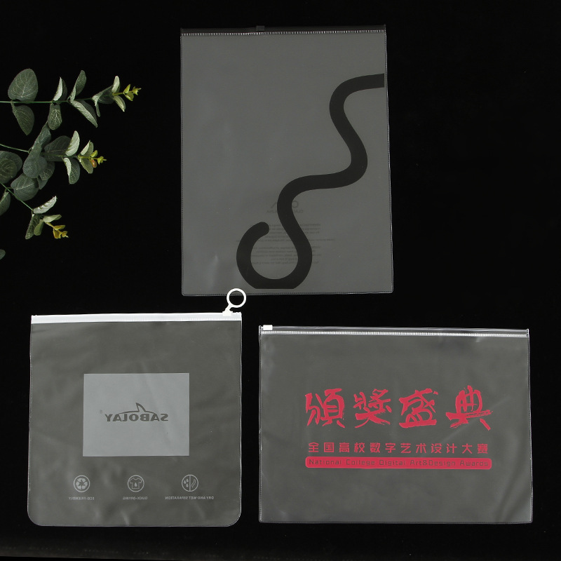 Manufacturer's Transparent pvc Zipper Bag Customized Uniform Self-sealing Packaging Bag Plastic Zipper Bag Custom Printing