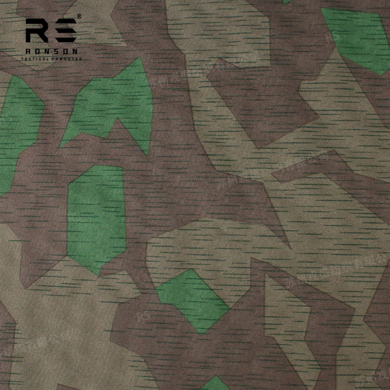 Picture of World War Ii German Split Camouflage 500D Nylon Domestic X-Pac Composite Diamond Grids Fabric Waterproof Lightweight Cloth