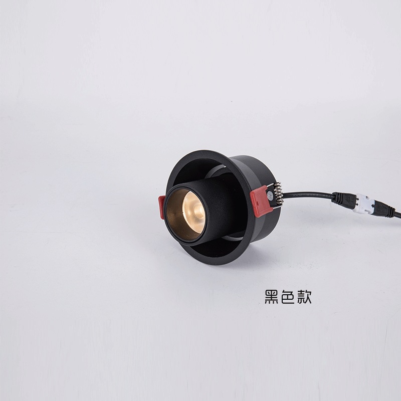 Picture of Embedded long tube spotlight ceiling lamp exhibition hall background wall cob hole lamp Nordic hole 7.5cm spotlight long mouth lamp