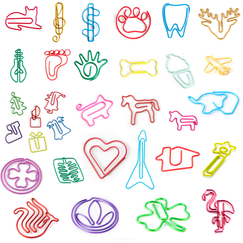 Factory spot creative cartoon shaped paper clip wholesale a variety of color paper clip student hand account clip