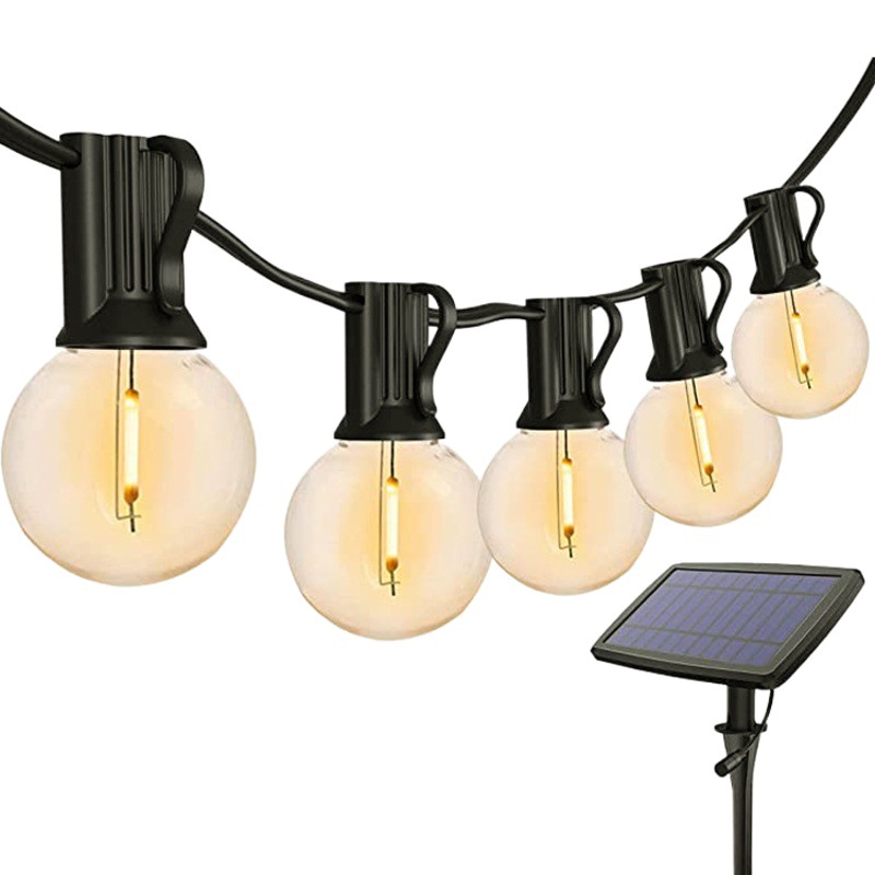 G40 Solar Light String Outdoor Courtyard Decoration Christmas Wedding Holiday Light String Led Retro G40 Light String