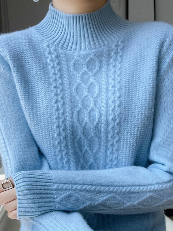 Picture of Autumn and Winter 2024 New Thickeneded Knitwear Women's Round Neck Inner Bottoming Knitwear Warm and Stylish Top