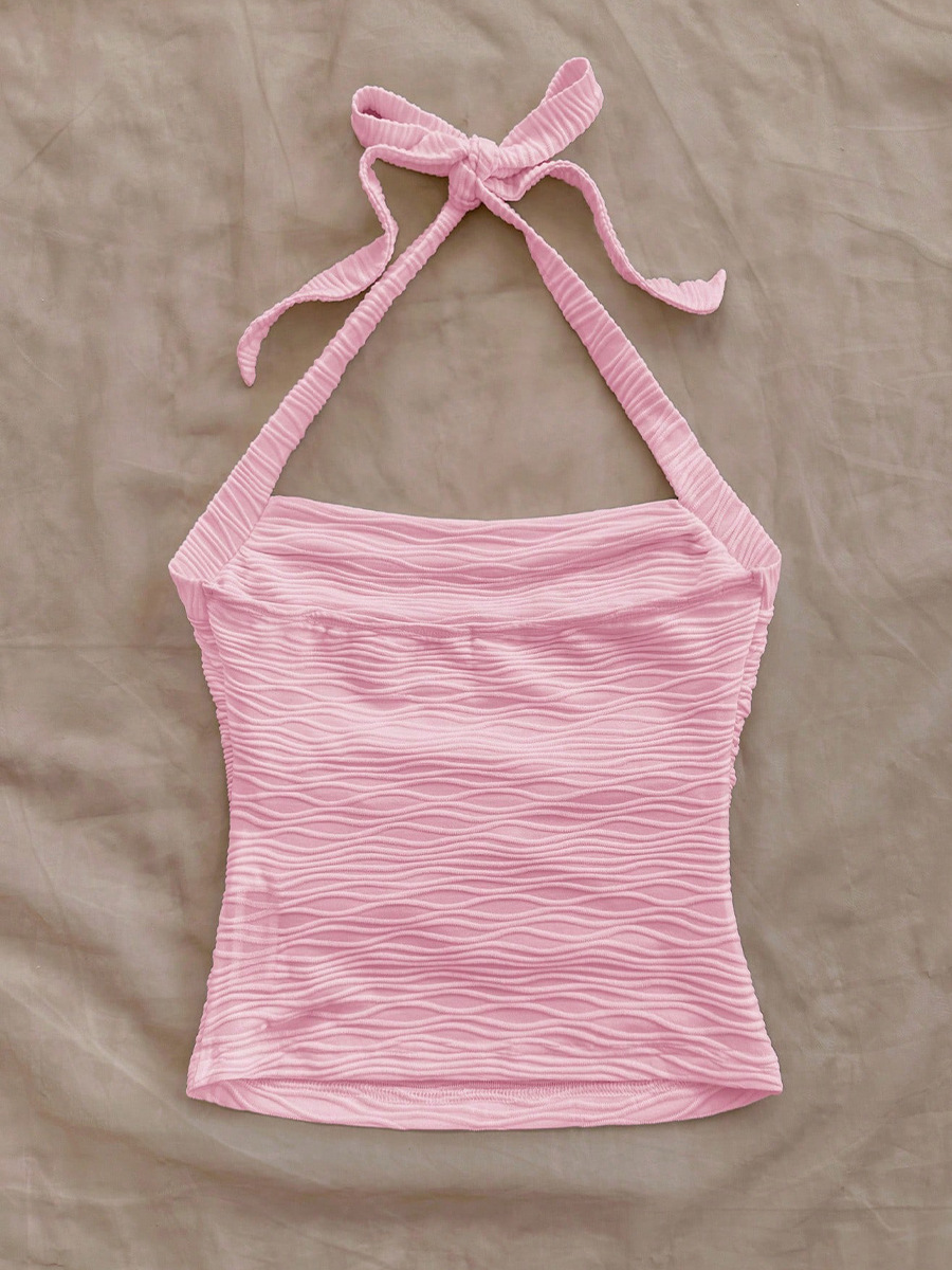 Picture of Ruihu Cross-Border Export European and American Sexy Vest 2025 Summer Beach Vacation Style Lace-Up Suspender Top Women's Clothing