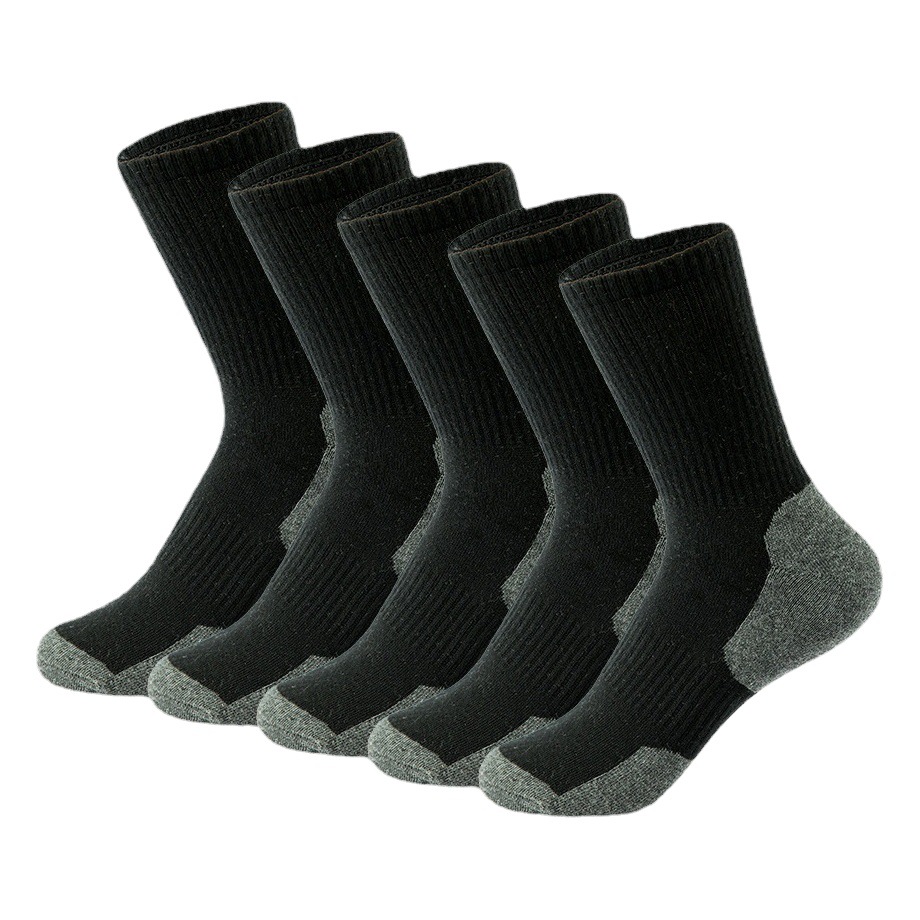 Amazon Hot Sale Men's Socks Men's Mid-Socks Sweat Absorbing Stink Deodorant Running Basketball Socks Professional Workout Outdoor Stockings