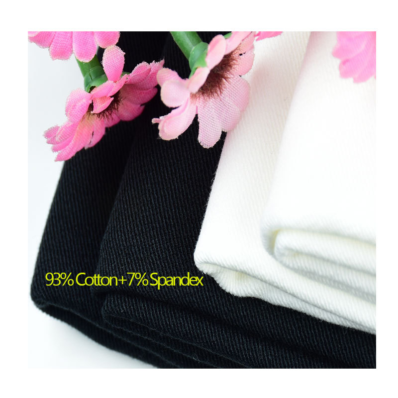 Hot Sale High Quality 260GSM Woven Pure Cotton Four-sided Elastic Twill Cloth Casual Pants Crock Trousers Trousers Trench Coat Fabric