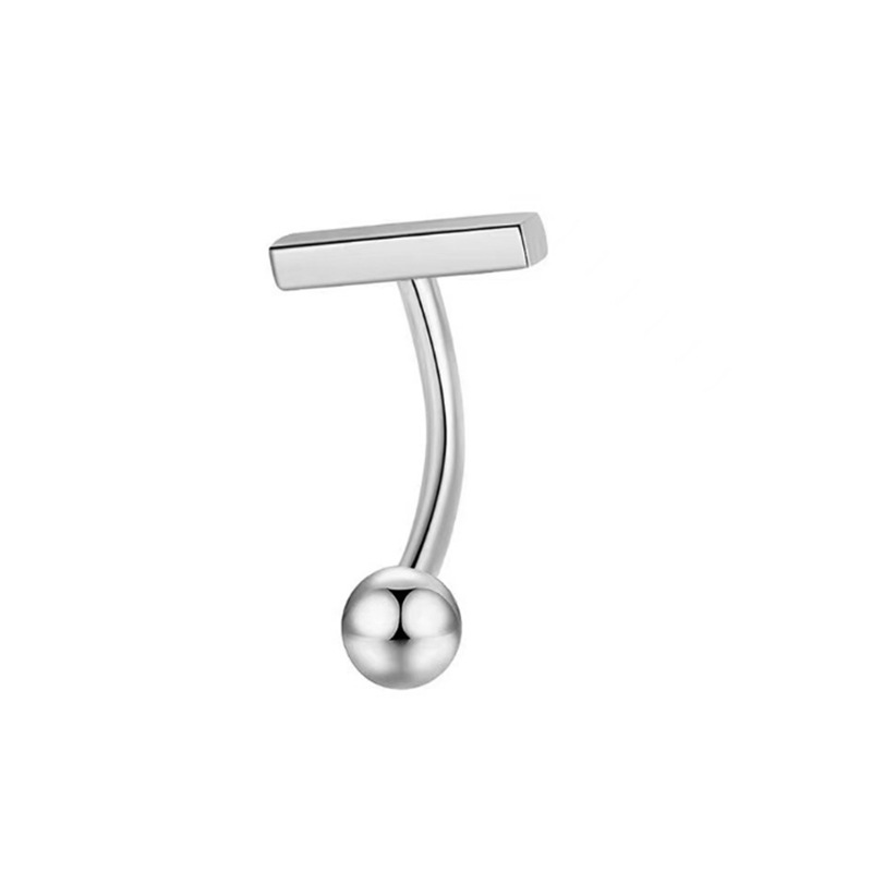 Picture of Stainless steel T-shaped belly button ring belly button nail puncture jewelry 2022 new belly button nail wholesale