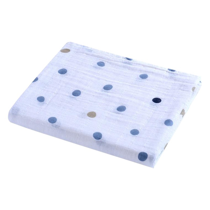 Newborn swaddling towel cotton two-layer gauze wrapped baby towel beach towel summer supplies double-layer checkered towel