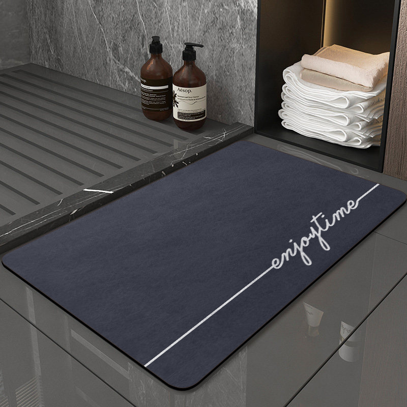 Picture of Bathroom Floor Mat Toilet Toilet Dirt-resistant Absorbent Non-slip Foot Mat Toilet Door Waterproof Erasable Quick-drying Carpet