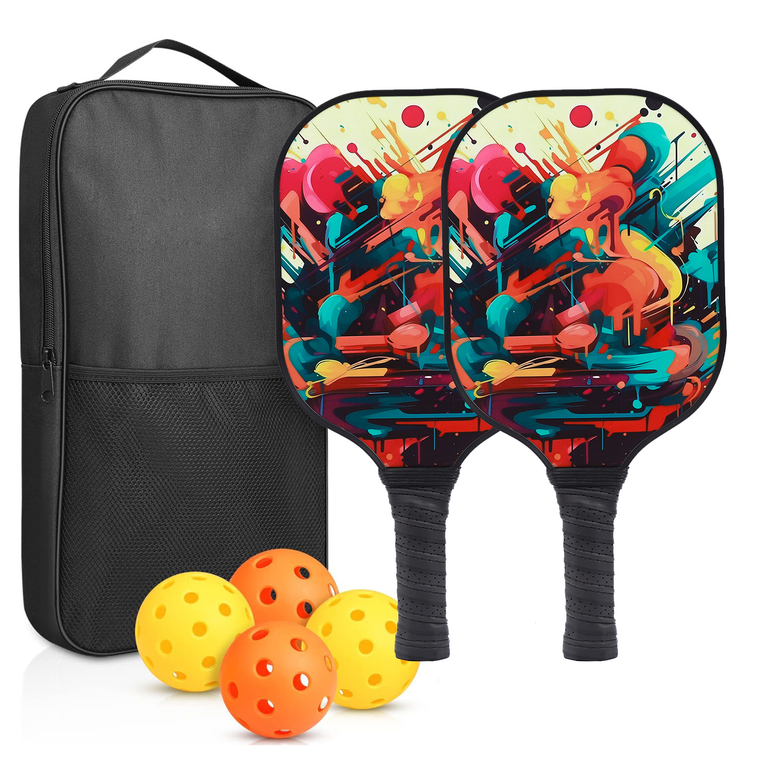 Picture of Peak ball racket glass fiber edge strip UV pattern design outdoor leisure entertainment cross-border pickle pickle racket