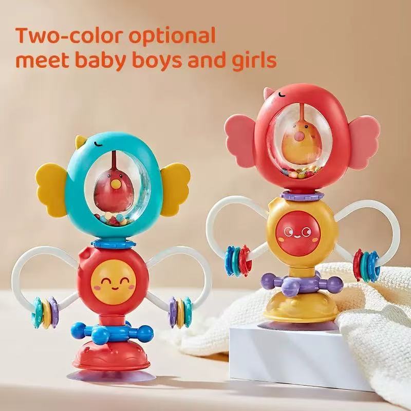 Dining Table and Chair Suction Cup Soothing Toy Baby Can Chew 0-1 Year Old Baby Feeding Puzzle Early Education Spinner 6 Months