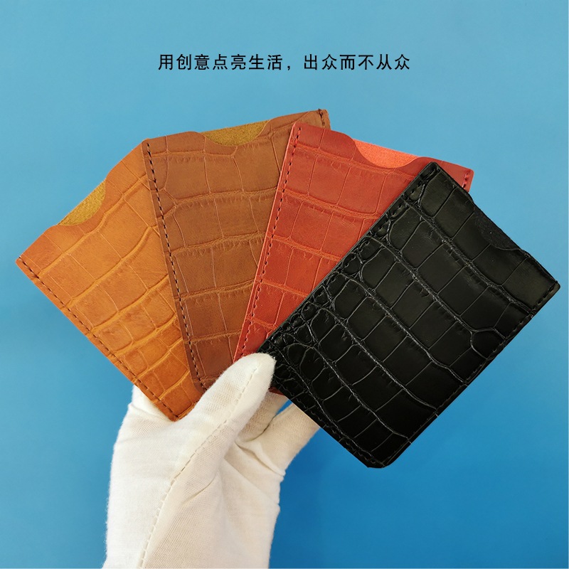 Picture of Factory Hot Crocodile Pattern PU Sandalwood Comb Special Protective Cover Massage Comb Leather Cover Horn Comb Portable Storage Cover