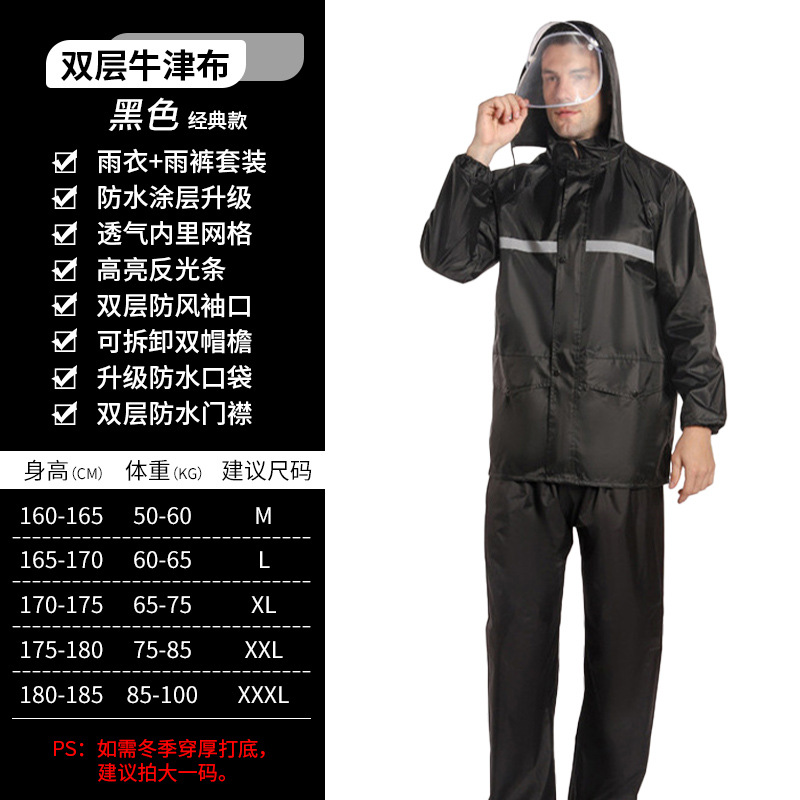 Picture of Raincoat Split-Type Men's Heavy Rain Protection Suit Adult Rain Pants Wholesale Rain Poncho Lightweight Raincoat for Riders
