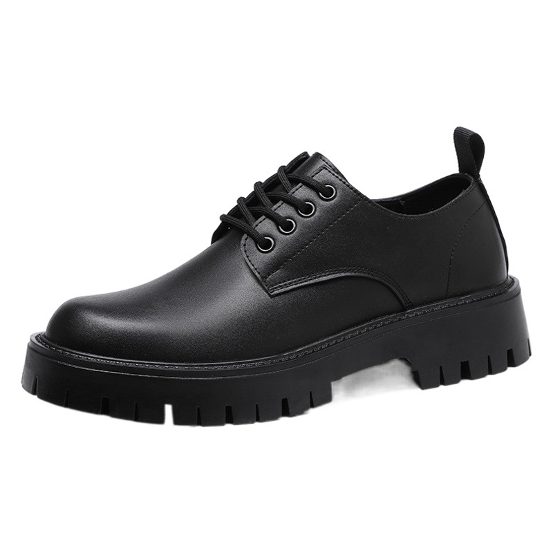 Men's Shoes Martin Boots Men's Low-top Genuine Leather Business Casual Shoes British-style Big Toe Leather Shoes Breathable Spring and Autumn Workwear Shoes