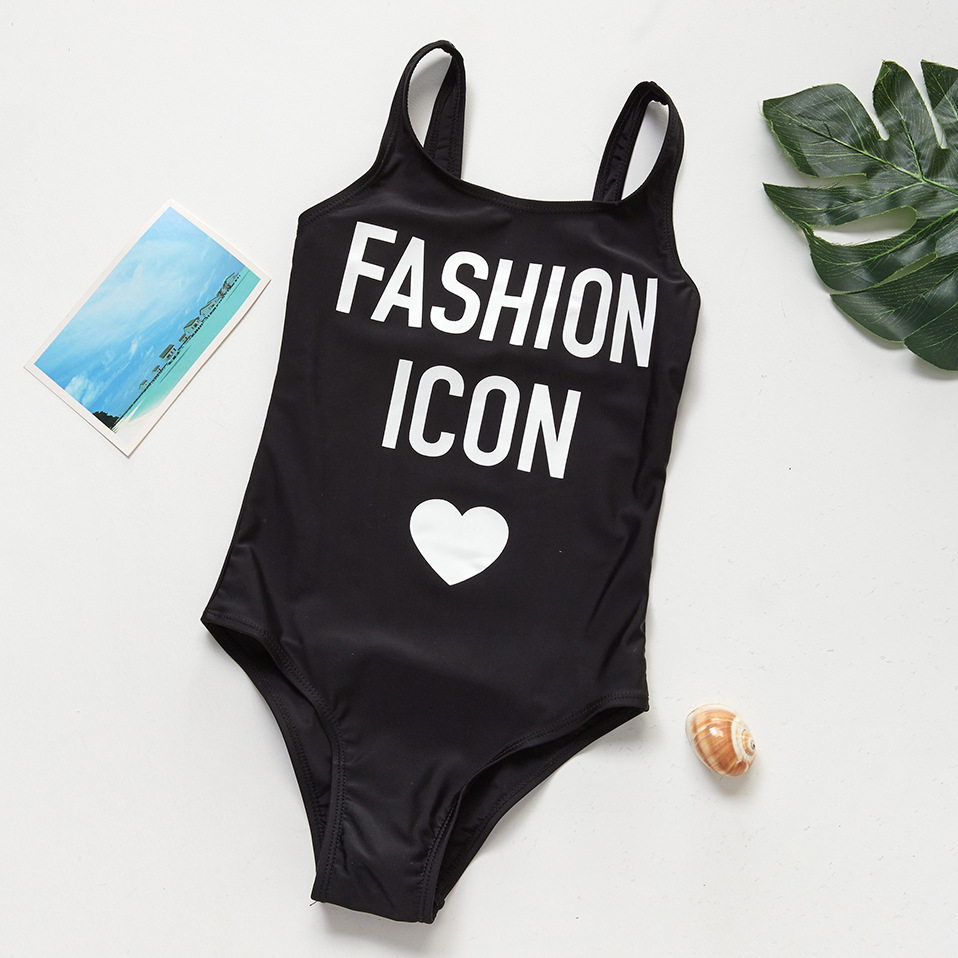 Foreign Trade New 2021 Offset Printed Kidsren's One-Piece Swimsuit All-In-One Girls' Swimsuit