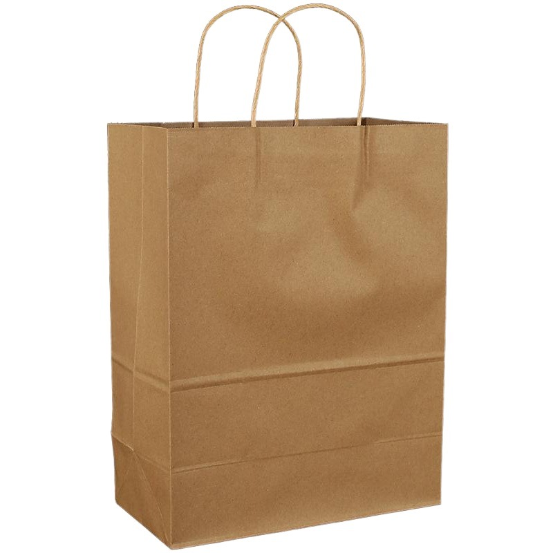 Customized cross-border Kraft paper bag handbag catering packaging takeaway packaging clothing gift shopping paper bag degradation