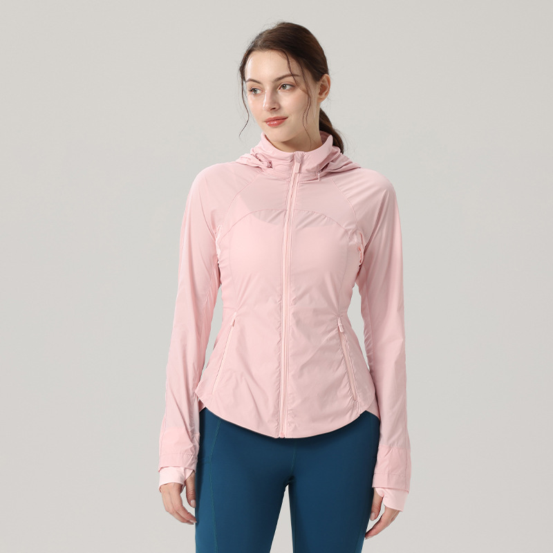 Picture of Lu Outdoor Windproof Sportswear Goal Sma Light Slim Skin Clothing Women's Yoga Jacket Sun Protection Clothing