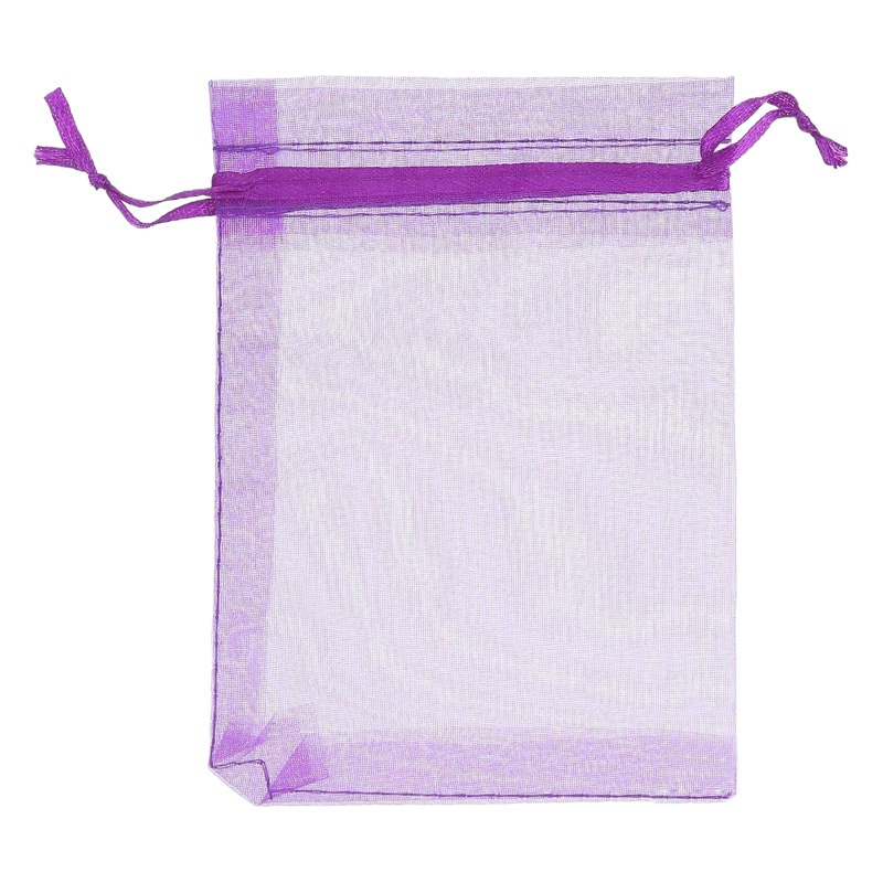 Cross-Border Solid Color Drawstring Jewelry Bag Multi-Color Wedding Candy Bag Organza Gift Bag Mesh Drawstring Flap Pocket Pants Wholesale
