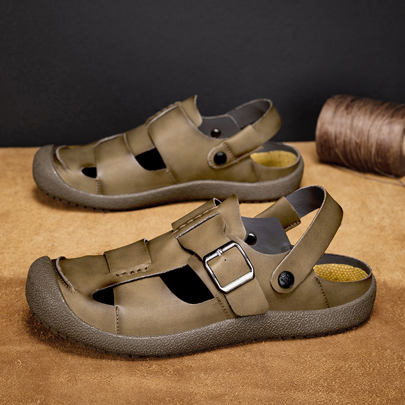 Cross-border Shrimp Amazon Explosions Sandals Men's 2025 New Summer Beach Shoes Men's Two-way Men's Shoes plus size 47