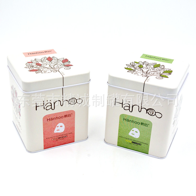 Manufacturers sell square iron box first-class tinplate square candy cans CMYK four-color pattern candy cans